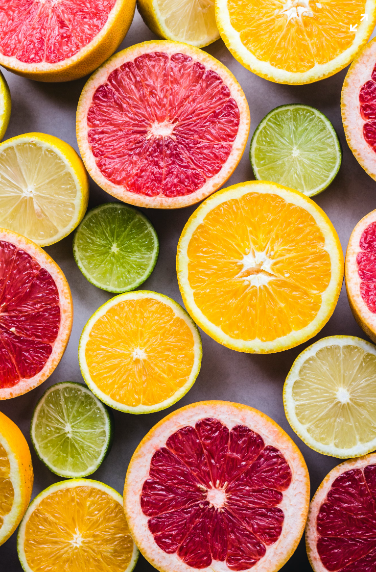 birds eye view of citrus fruit