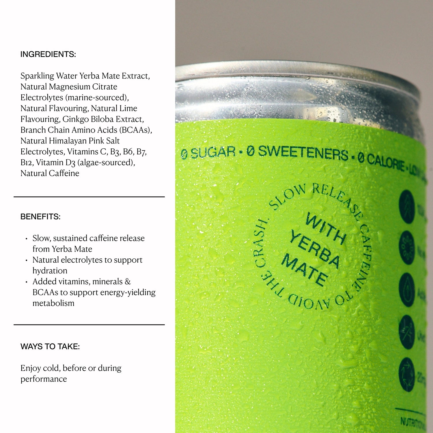 Natural Energy Drink | Sparkling Lime and Yuzu | Vitamins, Minerals and ...